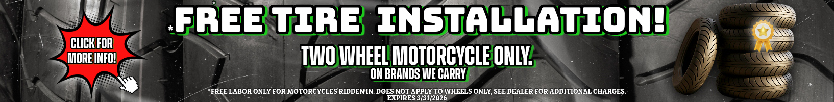 Tire install promo flyer